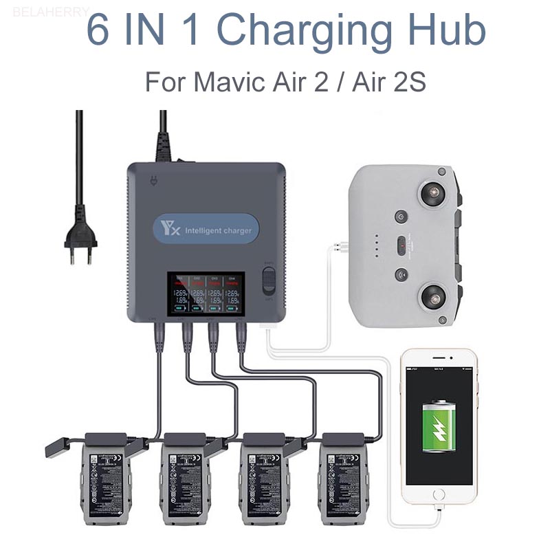 Drone Battery Balance Charger - 6 In 1 Digitale Display Batterij
