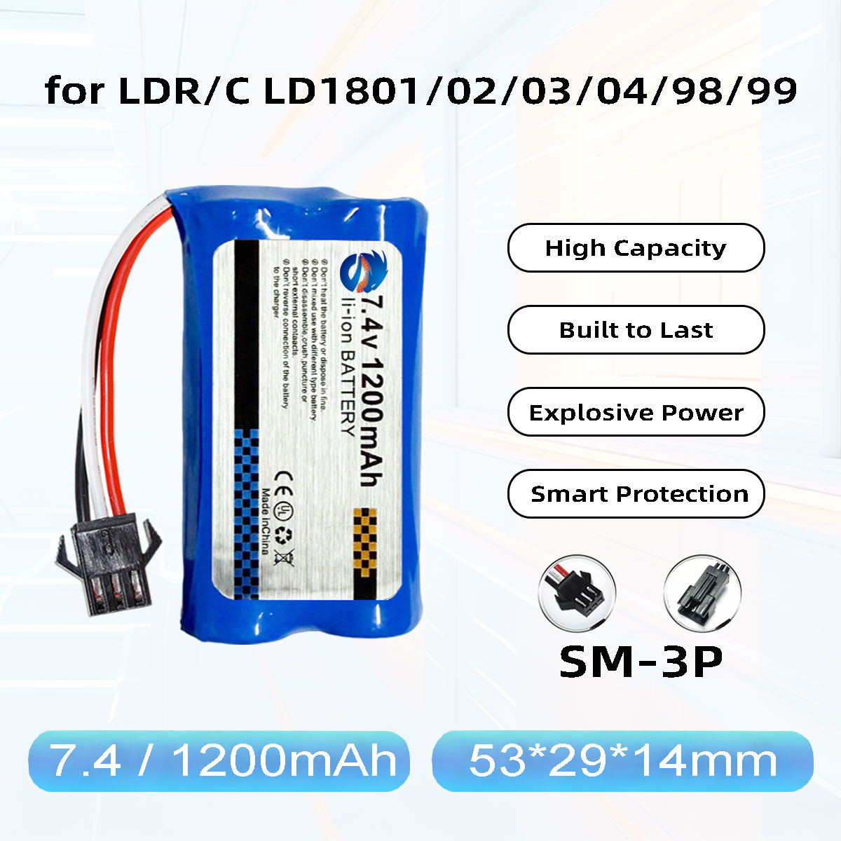 Drone Battery Li-Ion - Skymaker 2S Li-Ion Batterij 7.4V 1200mAh