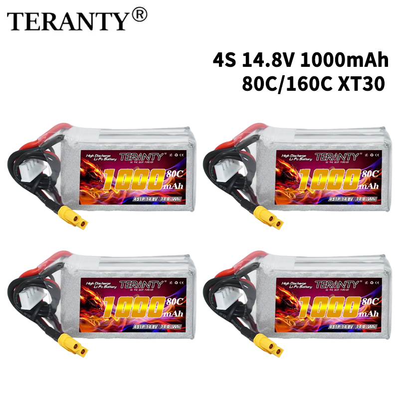 Drone Battery Plate - TERANTY 4S 1000mAh 14.8V 80C/160C Lipo