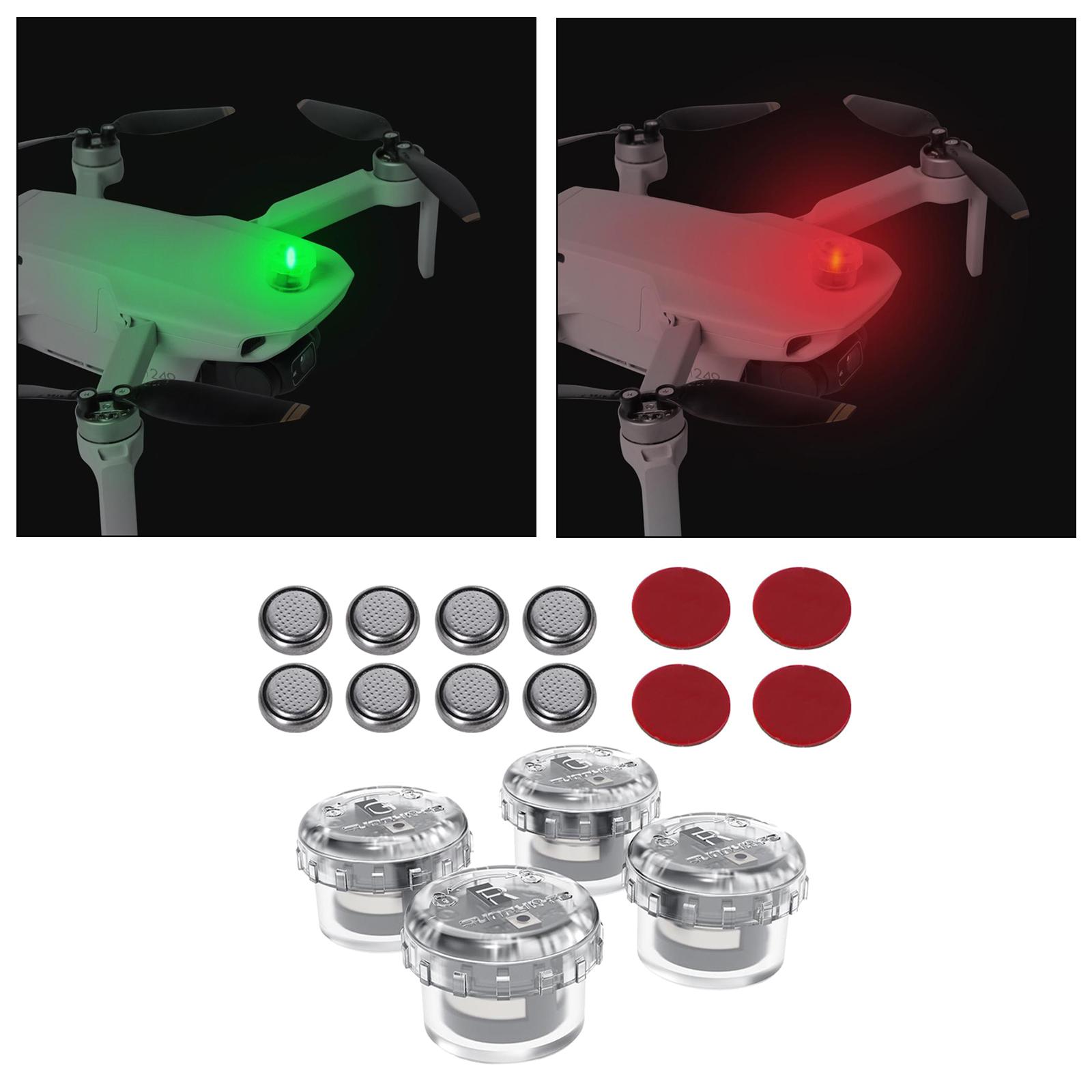 Drone Battery Alarm - 4x LED-nachtvluchtlicht Signaal Nachtknipperlicht Uitbreiding Alarm