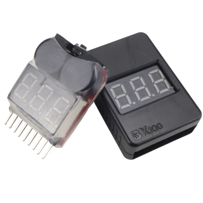 Drone Battery Voltage Checker - 1-8S Lipo Batterijspanningstester Laagspanningszoemer Alarm Batterijspanningscontrole
