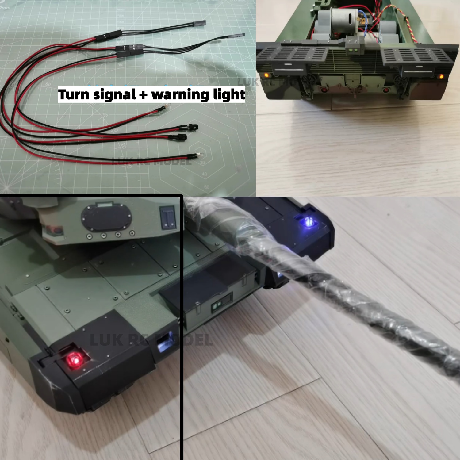 Drone Battery Alarm - Verbeterde Achterverlichting Voor HL Leopard 2A6