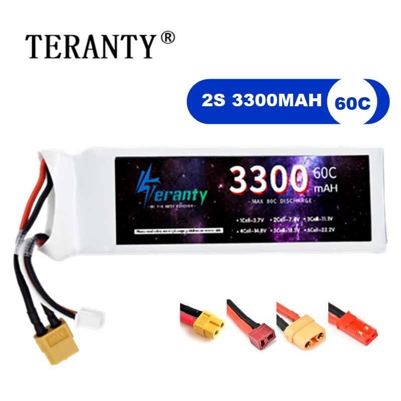 Drone Battery Connector - 2S 7.4V LiPo Batterij 3300mAh 60C