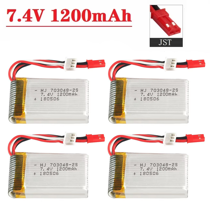Drone Battery Connector - Lipo-batterij 2S 7,4V 1200mAh 703048 Voor