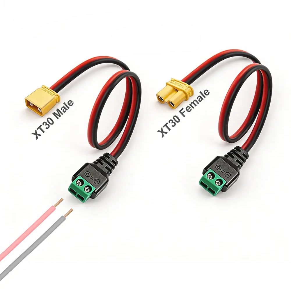 Drone Battery Connector - XT30 mannelijke vrouwelijke connectorplug naar soldeerloze
