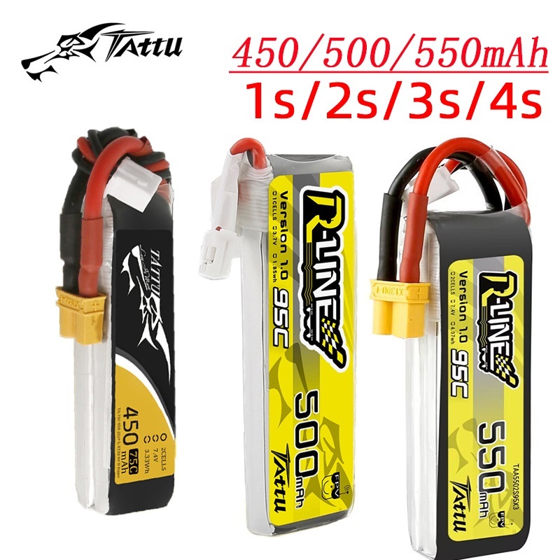 Drone Battery 4S - 3 Stuks Nieuwe Tattu 450/500/550Mah 75/95c