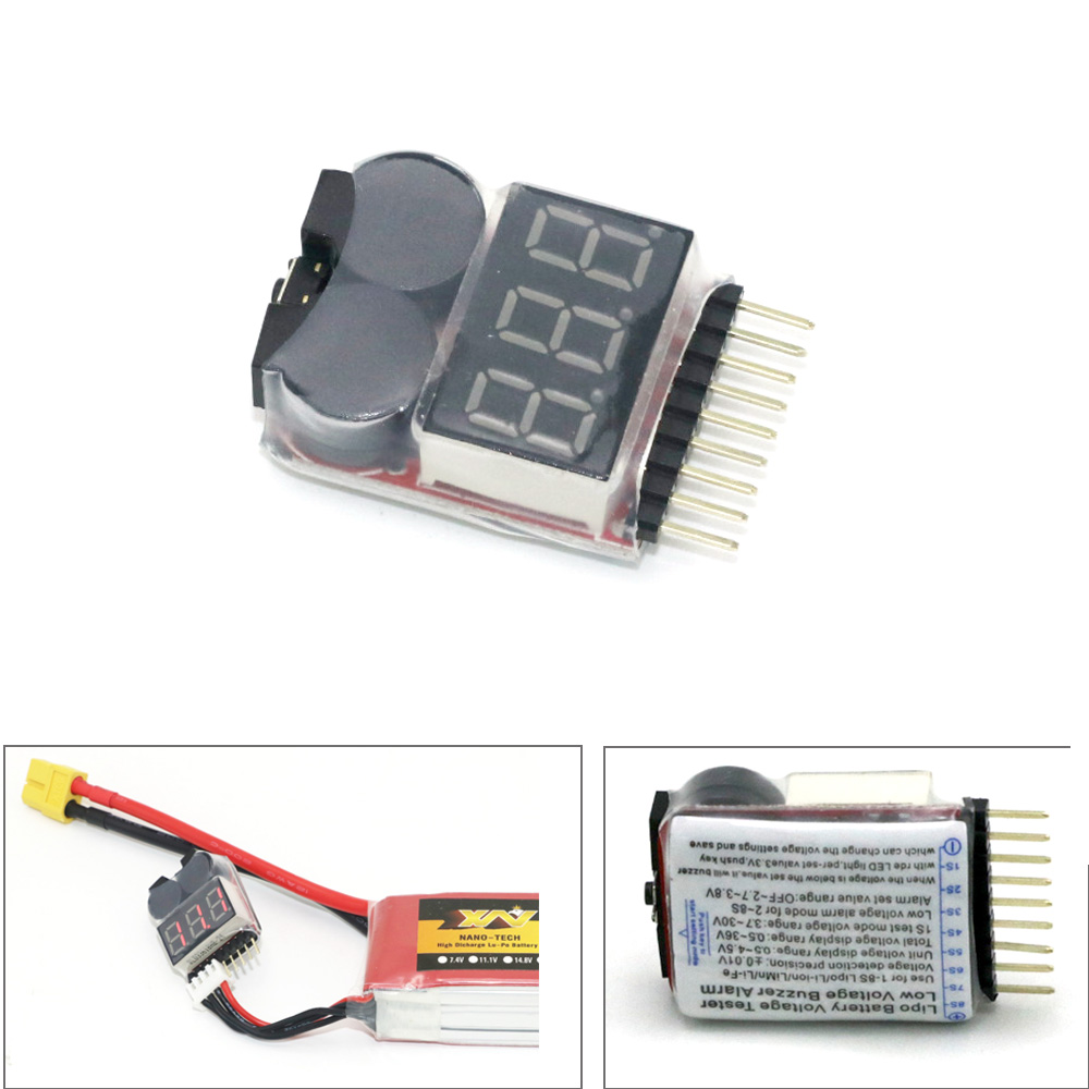 Drone Battery Alarm - Lipo Batterij Voltage Tester Volt Meter