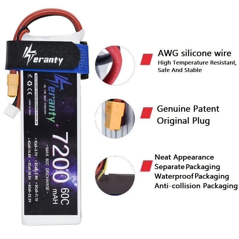 Upgrade 2S 7.4V 7200mAh 60C 6S - Drone Battery 6S recensie en prijs