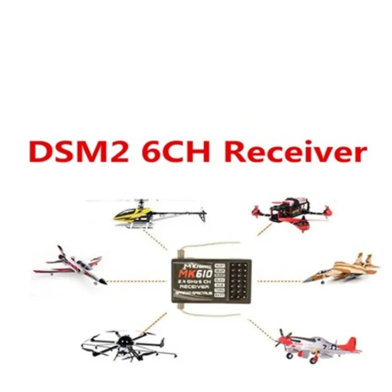DSM2 MK610 AR6100 2.4G 6CH RC  - Drone Battery Plate recensie en prijs