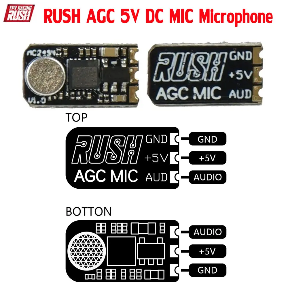 RUSH AGC-microfoon 5V DC MIC v - Drone Battery Plate recensie en prijs
