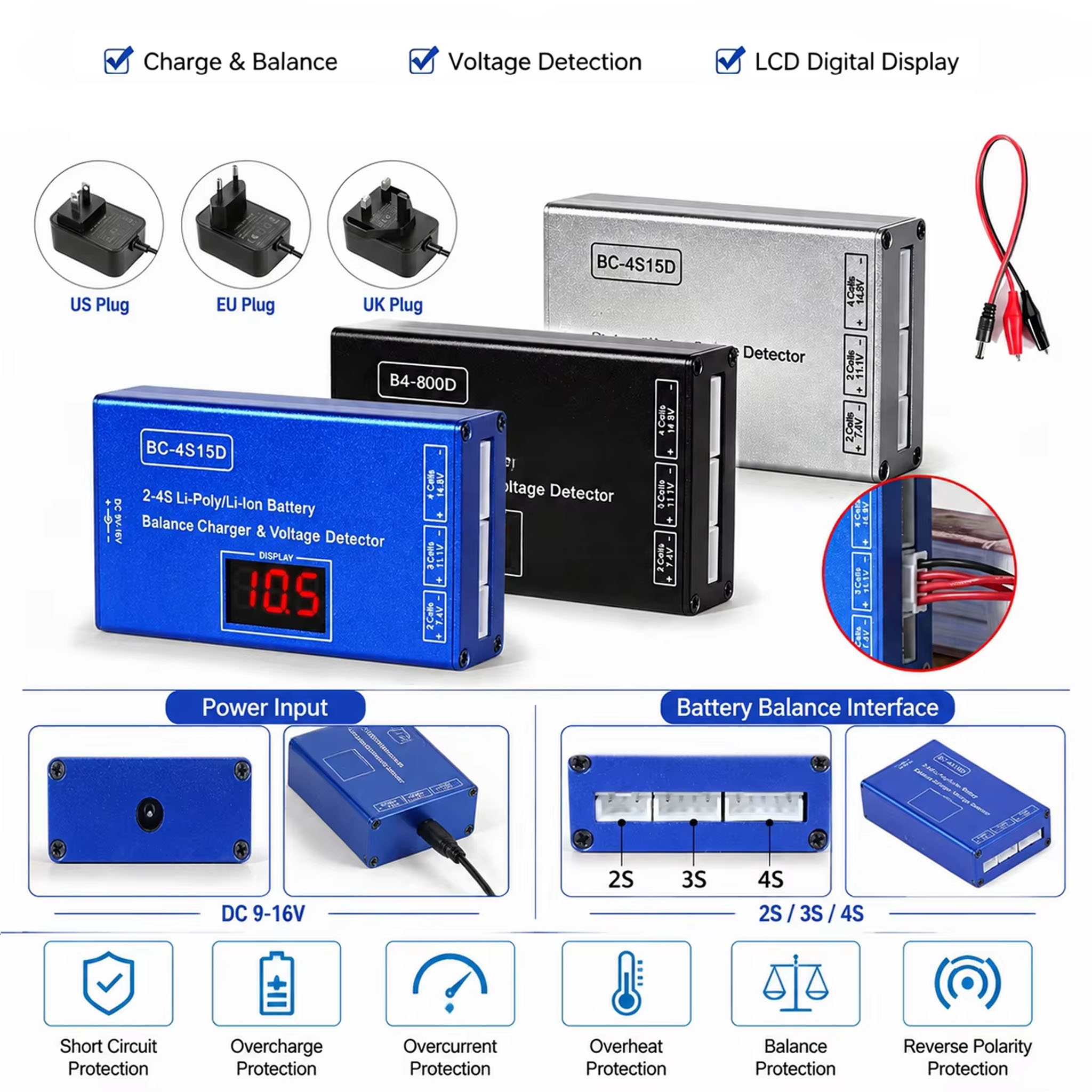 BC-4S15D 2-4S Lithium Balansla - Drone Battery Voltage Checker recensie en prijs