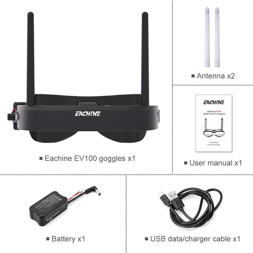 Eachine EV100 720*540 5.8G 72C - Drone Battery Case recensie en prijs