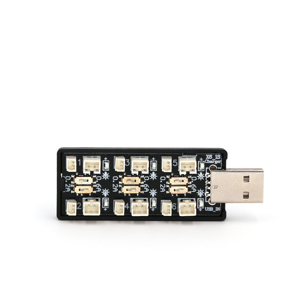 6CH USB 1S LiPo/LiHv 3.7 V/4.2 - Drone Battery Connector recensie en prijs