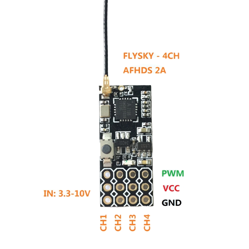 Flysky FS2A Mini-ontvanger 4CH - Drone Battery Plate recensie en prijs