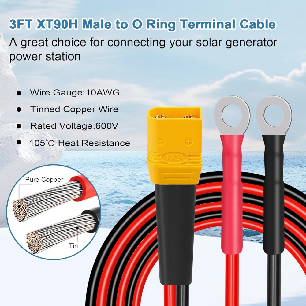 XT90 naar O Ring Terminal Kabe - Drone Battery Connector recensie en prijs
