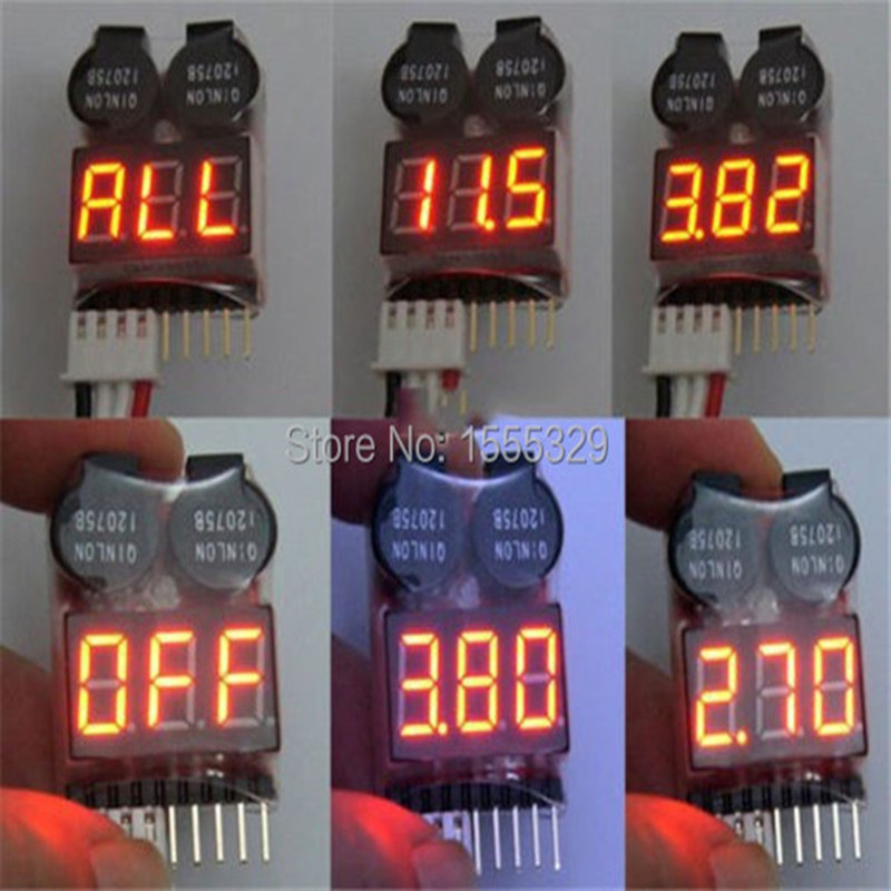 2 Stuks 1S-8S LiPo Batterij Vo - Drone Battery Voltage Checker recensie en prijs