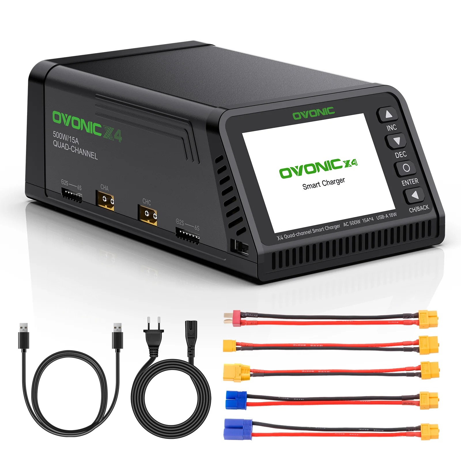 Ovonic X4 AC500W 4-kanaals sli - Drone Battery Smart recensie en prijs