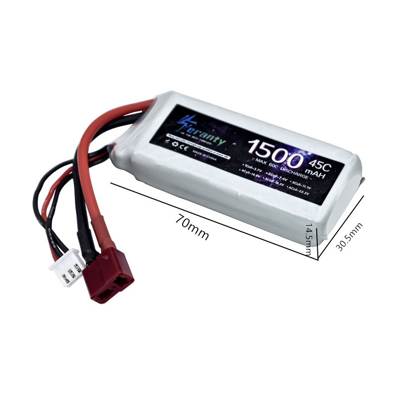 7.4V Lipo Batterij 2S 1500Mah  - Drone Battery Li-Ion recensie en prijs